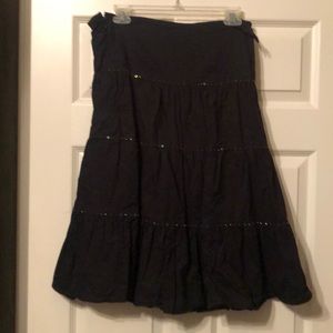 Zinger black skirt with glitter stitching